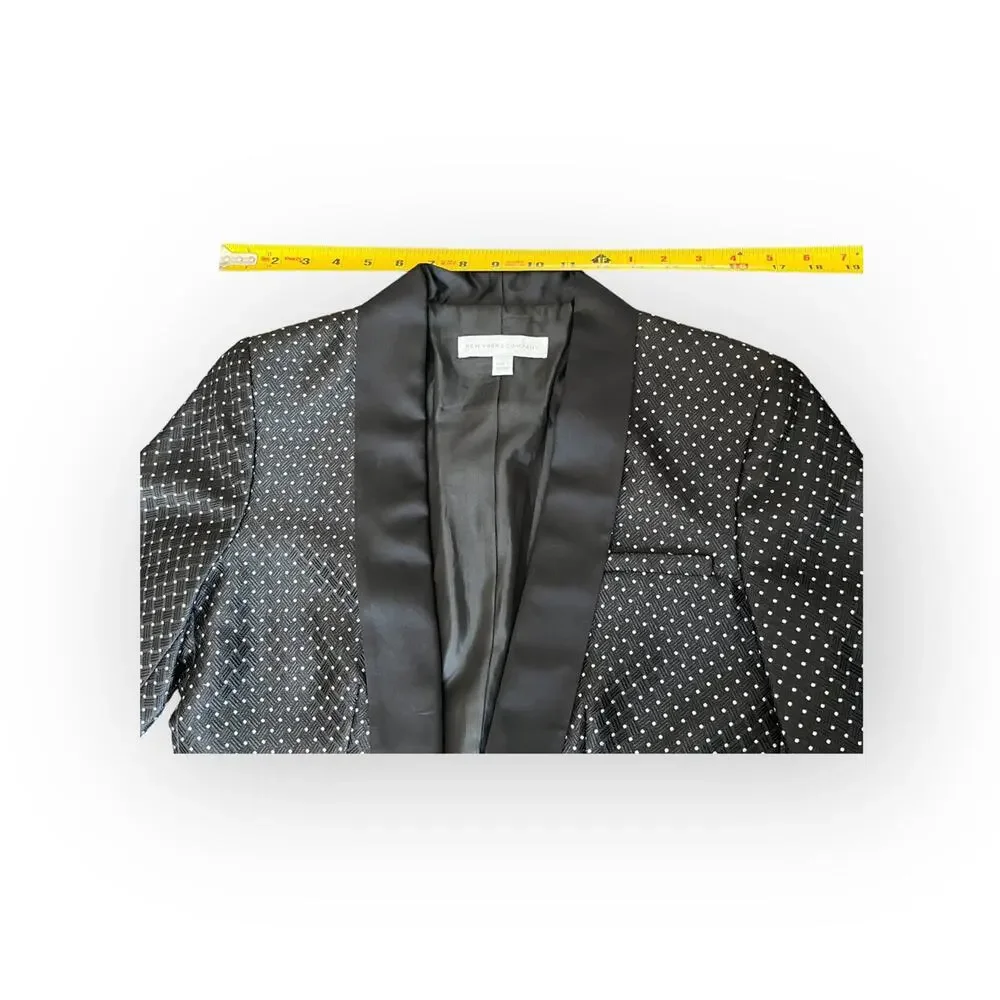 Women's / Teen Tux Style Satin Suit Jacket Blazer - Picture 4 of 8